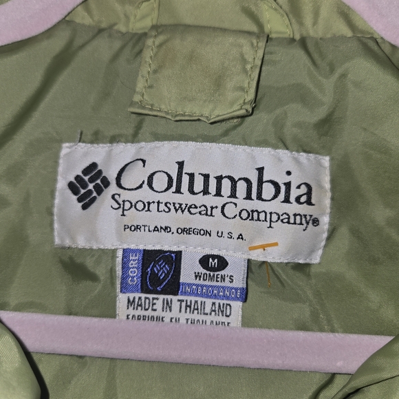 Columbia Calais Peak Women's Jacket Green & Navy High Collar. - Picture 2 of 12